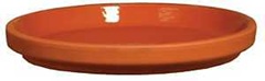 Border Concepts 801687 German Inner Glazed Saucer, 5 in Dia, Clay, Red