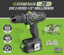 Genesis GLCD2012B Drill Driver, Battery Included, 20 V, 2 Ah, 1/2 in Chuck, Ratcheting Chuck