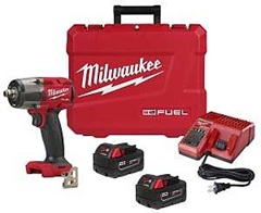 Milwaukee M18 FUEL 2962-22R Series Impact Wrench Kit, Battery Included, 18 V, 5 Ah, 1/2 in Drive, Sq