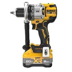 DEWALT XR Series DCD1007WW1 Hammer Drill Kit, Battery Included, 20 V, 8 Ah, 1/2 in Chuck, Ratcheting