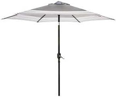 Seasonal Trends 59793 Tilt/Crank Market Umbrella, 94.4 in H, 106.2 in W Canopy, 106.2 in L Canopy, H
