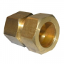 3/8 COMPRESSION X 3/8 FEMALE PIPE THREAD CHROME PLATED BRASS ADAPTER
