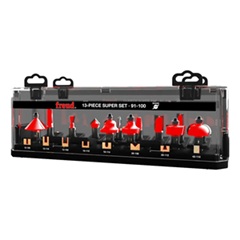 Freud 91-100 13-Piece Super Router Bit Set with 1/2-Inch Shank