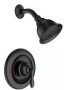 Moen Posi-Temp Caldwell 82495 Series 82495EPBL Tub/Shower, 1.75 gpm, 4 in Showerhead, Metal, 1-Spray