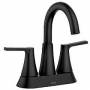 Moen Mikah 84311 Series 84311BL Bathroom Faucet, 1.2 gpm, 2-Handle, 3-Faucet Hole, Metal, Matte Blac