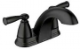 Moen Banbury Series 84942BL Bathroom Faucet, 1.2 gpm, 2-Handle, 3-Faucet Hole, Metal, Matte Black