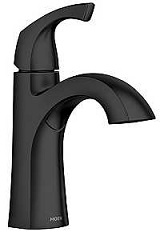 Moen 84505 Series 84505BL Bathroom Faucet, 1.2 gpm, 1-Handle, Stainless Steel, 4 in Faucet Centers, 