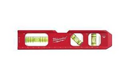 Milwaukee 48-22-5207 Compact Billet Torpedo Level, 10-1/2 in L, 3-Vials, Magnetic, Aluminum