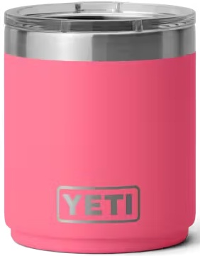 Yeti Rambler 10oz Stackable Lowball with MagSlider Lid & Durasip Ceramic Tropical Pink