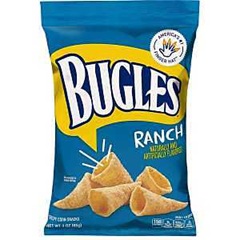 Bugles 14842000 Crispy Corn Snack, Classic Ranch, 3 oz Bag