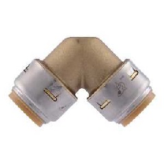 SharkBite Max UR256A Pipe Elbow, 3/4 in Push-to-Connect, 90 deg Angle, DZR Brass, 250 psi Pressure