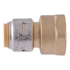 SharkBite Max UR256A Pipe Elbow, 3/4 in Push-to-Connect, 90 deg Angle, DZR Brass, 250 psi Pressure