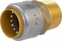 SharkBite Max UR140A Adapter, 1 in, Push-to-Connect x MNPT, Brass/Stainless Steel, 400 psi Pressure