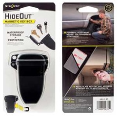 Nite Ize HideOut Series KBS-01-R7 Magnetic Key Box, Black, 2.44 in W, 0.84 in H, 3-1/2 in D