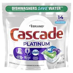 Cascade Platinum 80704 Dishwasher Detergent, Fresh