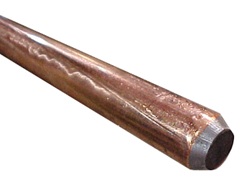 nVent ERICO 615880A Ground Rod, 5/8 in Dia Nominal, 8 ft L, Copper-Bonded Steel