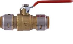 SharkBite UR22185 Ball Valve, 3/4 in Connection, Push-Fit, 250 psi Pressure, Brass Body