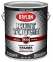 Krylon Rust Tough K09733008 Rust Preventative Paint, Satin, Black, 1 gal, 400 sq-ft/gal Coverage Are
