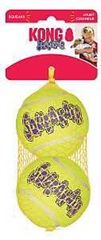 Kong SqueakAir AST1 Dog Toy, Squeaker, L, Ball, Yellow, 10.8 in H x 4.3 in W x 3.3 in D, 2/PK