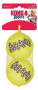 Kong SqueakAir AST1 Dog Toy, Squeaker, L, Ball, Yellow, 10.8 in H x 4.3 in W x 3.3 in D, 2/PK