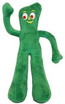 Multipet MP6674 09 Dog Toy, 9 in, Gumby Plush Toy, Cotton/Polyester/Squeaker
