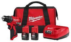 Milwaukee M12 3401-22 Subcompact Drill/Driver Kit, Battery Included, 3/8 in Chuck