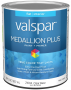 Valspar Medallion Plus 2100 028.0021004.005 Latex Paint, Acrylic Base, Flat Sheen, Clear Base, 1 qt,