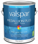 Valspar Medallion Plus 2100 028.0021004.007 Latex Paint, Acrylic Base, Flat Sheen, Clear Base, 1 gal