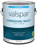 Valspar Expressions Select 4100 028.0041000.007 Latex Paint, Acrylic Base, Flat Sheen, White Base, 1