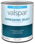 Valspar Expressions Select 4100 028.0041003.005 Latex Paint, Acrylic Base, Flat, Tint Base, 1 qt, Pl