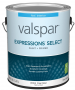 Valspar Expressions Select 4100 028.0041004.007 Latex Paint, Acrylic Base, Flat Sheen, Clear Base, 1