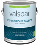 Valspar Expressions Select 4200 028.0042000.007 Latex Paint, Acrylic Base, Satin Sheen, White Base,