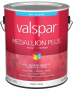Valspar Medallion Plus 2500 028.0025000.007 Latex Paint, Acrylic Base, Flat Sheen, White Base, 1 gal