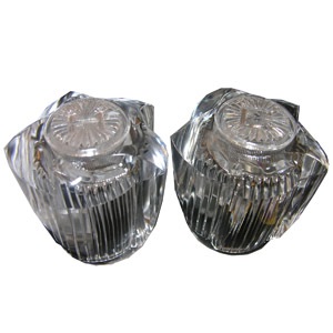 Large, Acrylic, Lucite, Hot & Cold Handles, Long Broach, With Universal Set Screw Adapters