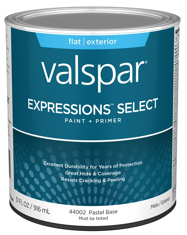 Valspar Expressions Select 4400 028.0044002.005 Latex Paint, Acrylic Base, Flat Sheen, Pastel Base, 