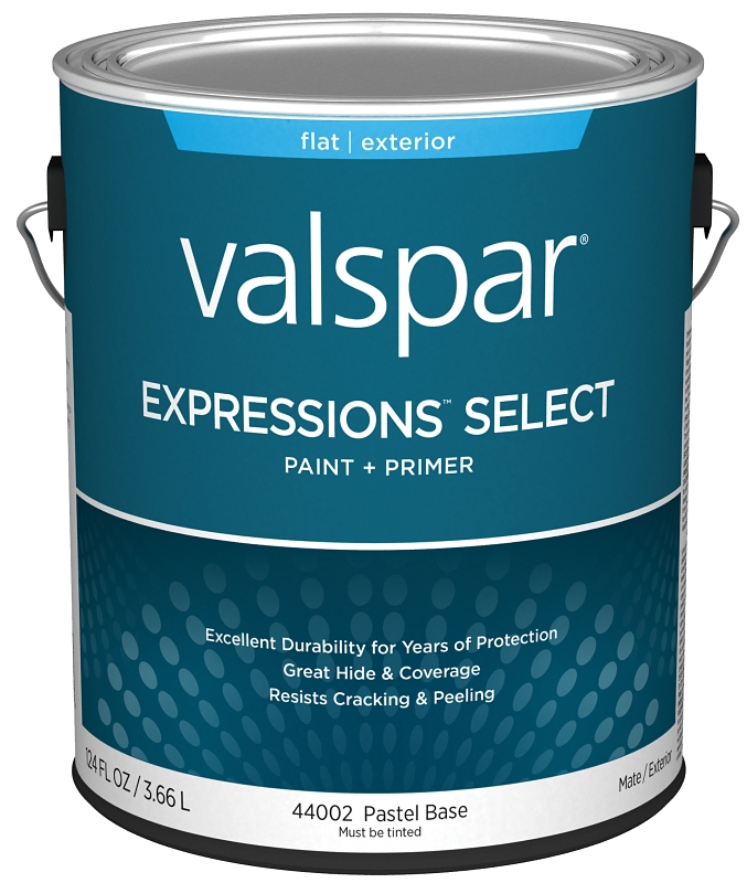Valspar Expressions Select 4400 028.0044002.007 Latex Paint, Acrylic Base, Flat Sheen, Pastel Base, 