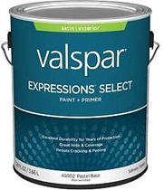 Valspar Expressions Select 4500 028.0045002.007 Latex Paint, Acrylic Base, Satin Sheen, Pastel Base,