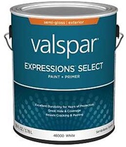 Valspar Expressions Select 4600 028.0046000.007 Latex Paint, Acrylic Base, Semi-Gloss Sheen, White B