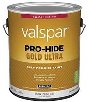 Valspar Pro-Hide Gold Ultra 6200 028.0062002.007 Latex Paint, Acrylic Base, Eggshell Sheen, Pastel B