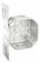 Southwire 54171-FAN-UPC Ceiling Fan Box, 4 in W, 2-1/8 in D, 8-Knockout, Steel, Silver, Galvanized
