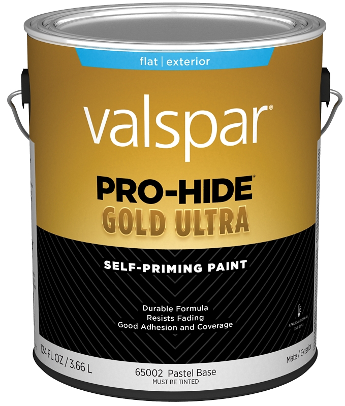 Valspar Pro-Hide Gold Ultra 6500 028.0065002.007 Latex Paint, Acrylic Base, Flat Sheen, Pastel Base,