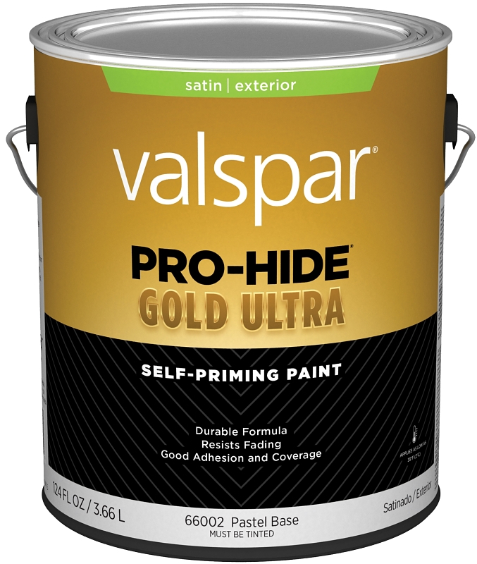 Valspar Pro-Hide Gold Ultra 6600 028.0066002.007 Latex Paint, Acrylic Base, Satin Sheen, Pastel Base