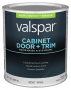 Valspar 8100 028.0081007.007 Cabinet, Door and Trim Paint Enamel, Water Base, Satin Sheen, White Bas
