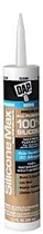 DAP SILICONE MAX 08791 Silicone Sealant, Clear, 24 hr Curing, -35 to 120 deg F, 10.1 fl-oz Cartridge