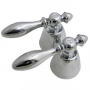 Universal, Chrome, Lever, Hot & Cold Handles, One Pair