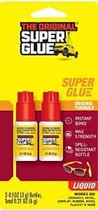 The Original Super Glue 19108 Quick-Setting Adhesive, Liquid, Clear, 3 g