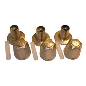 Price Pfister, Three Valve, Verve, Tub & Shower, Trim Set, Includes Hot & Cold & Diverter Handles Wi