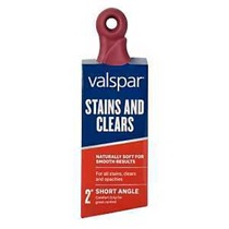 Valspar Stains and Clears 884289200 Sash Brush, 2 in W, Angle Brush, Polyester Bristle, Ergonomic, S