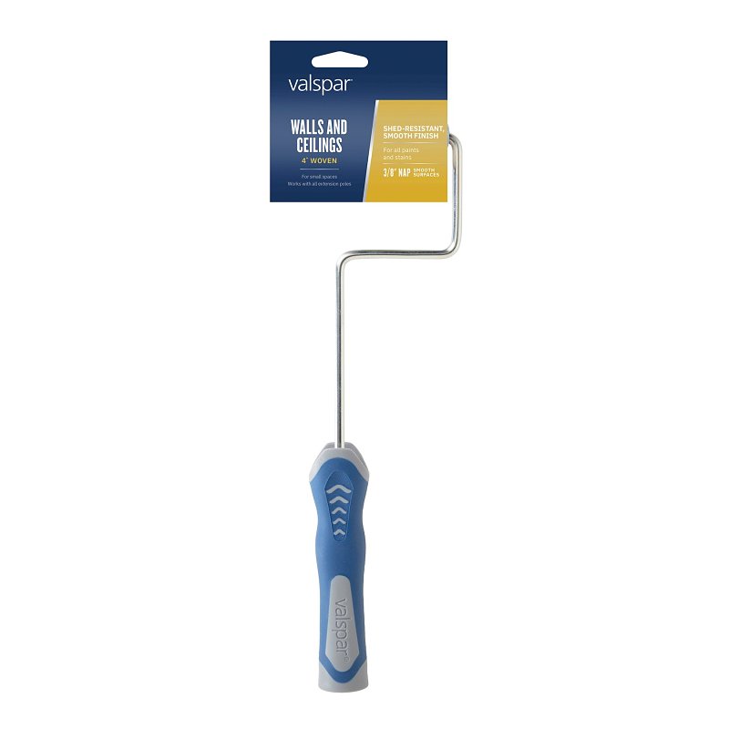 Valspar Wall and Ceilings 880420200 Paint Roller Frame, 4 in L Roller, Ergonomic Handle
