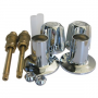 Price Pfister, Two Valve, Verve, Tub & Shower, Trim Set, Includes Hot & Cold Handles With Buttons & 